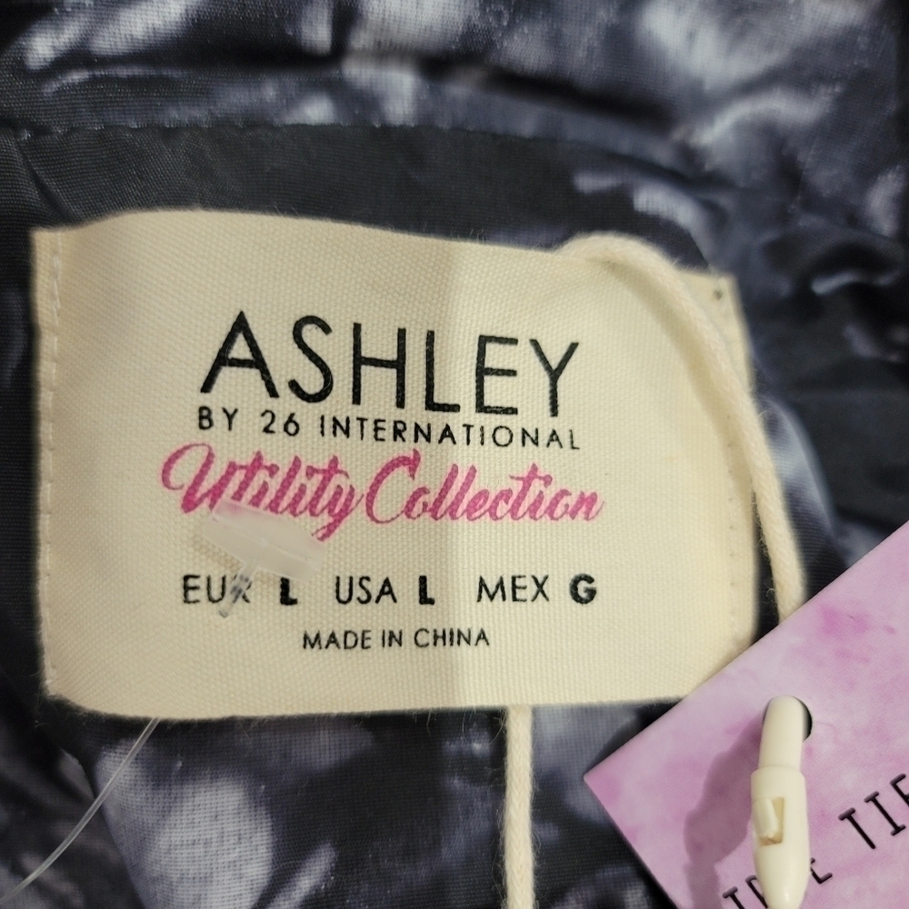 NWT Womens ASHLEY by 26 International Jacket Dye Charcoal Gray Hooded Zip L - Picture 5 of 8